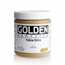 Golden Heavy Body Acrylics, 8 oz, Yellow Ochre