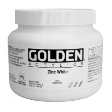 Additional picture of Golden Heavy Body Acrylics, 32 oz, Zinc White