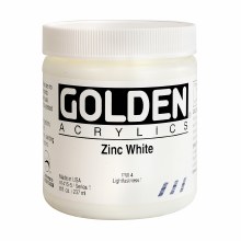 Golden Heavy Body Acrylics, 8 oz, Zinc White