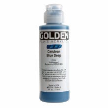 Golden Fluid Acrylics, 4 oz, Cerulean Blue Deep