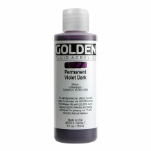 Golden Fluid Acrylics, 4 oz, Permanent Violet Dark