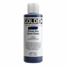 Golden Fluid Acrylics, 4 oz, Pthalo Blue (Green Shade)
