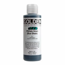 Golden Fluid Acrylics, 4 oz, Pthalo Green (Blue Shade)