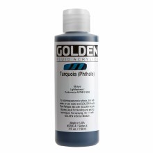 Golden Fluid Acrylics, 4 oz, Turquoise(Pthalo)