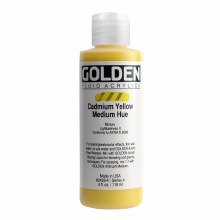 Golden Fluid Acrylics, 4 oz, Cadmium Yellow Medium Hue