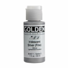 Additional picture of Golden Fluid Acrylics, 1 oz, Iridescent Silver