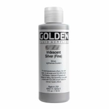 Golden Fluid Acrylics, 4 oz, Iridescent Silver