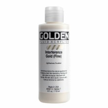 Additional picture of Golden Fluid Acrylics, 4 oz, Interference Gold (Fine)