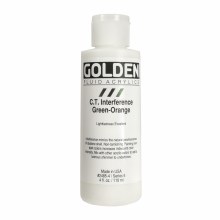 Golden Fluid Acrylics, 4 oz, Interference Green-Orange