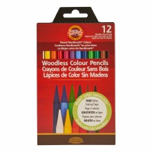 Progresso Woodless Colored Pencil Sets, 12-Color Set