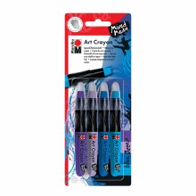 Art Crayon Sets, 4-Color Blue Ocean Set