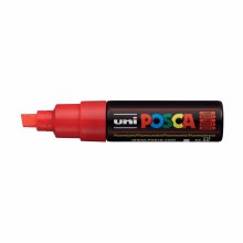 POSCA, PC-8K Broad Chisel, Fluorescent Red
