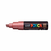 Additional picture of POSCA, PC-8K Broad Chisel, Metallic Red