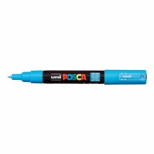 Additional picture of POSCA, PC-1M Extra-Fine Tapered, Light Blue