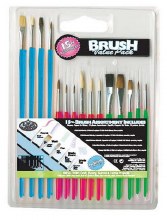 15-Piece Acrylic Handle, All Purposes Brushes