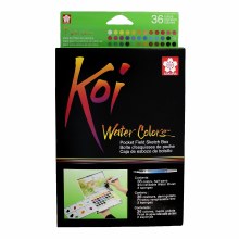 Koi Watercolors Pocket Field Sketch Box Sets, 36-Color Set