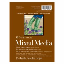 Strathmore Mixed Media Paper Pads - 400 Series, 6" x 8" - 15/Sht. Glue Bound Pad