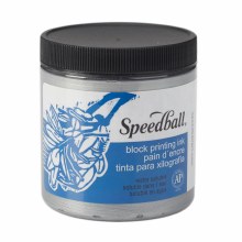 Block Printing Inks - Water-Based, 8 oz. Jars, Silver