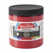 Permanent Acrylic Screen Printing Inks, 8 oz. Jars, Dark Red