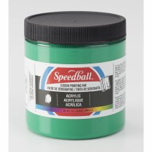 Permanent Acrylic Screen Printing Inks, 8 oz. Jars, Emerald Green