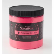 Fabric Screen Printing Inks, 8 oz., Fluorescent Pink