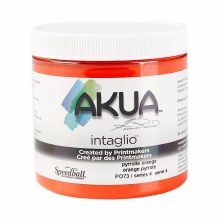 Akua Intaglio Ink, 8 oz. Jars, Pyrrole Orange