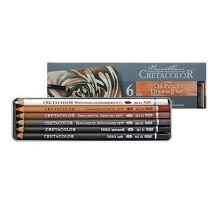 Cretacolor Oil Pencil Tin, 6 Set