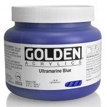 Golden Heavy Body Acrylics, 32 oz, Ultramarine Blue