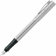 Faber-Castell Grip 2011 Fountain Pen, Silver, Fine