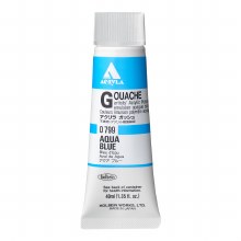 Holbein Acryla Gouache, 40ml, Aqua Blue