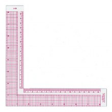 L-Square Plastic Inch & Centimeter Ruler, 8 in.