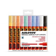 Molotow Acrylic Paint Markers, 4mm, Set of 10, Pastels
