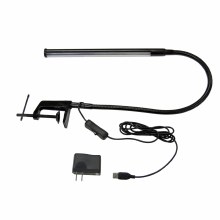 Additional picture of Studio Designs Metal LED Bar Clamp Lamp with Flexible Neck for Drafting Tables in Black