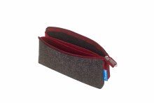 Additional picture of ProFolio Midtown Pouch, 4 in. x 7 in. - Charcoal/Maroon