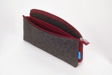 Additional picture of ProFolio Midtown Pouch, 5 in. x 9 in. - Charcoal/Maroon