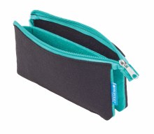 Additional picture of ProFolio Midtown Pouch, 4 in. x 7 in. - Black/Teal