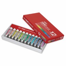 Additional picture of Holbein Artists Watercolor 12-Color 5ml Set, Pastel Colors, Tubes