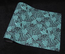 Additional picture of Jungle Leaves in Turquoise & Black Paper