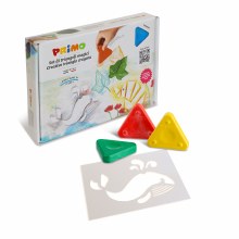 Additional picture of Primo Wax Triangle Crayon Activity 14-Piece Kit