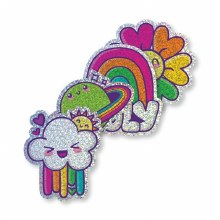 Additional picture of OOLY Stickiville Vinyl Sticker Pack, Happy Rainbow