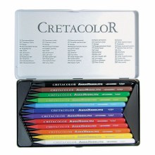 Additional picture of Aqua Monolith Woodless Watercolor Pencil Sets, 12-Color Set