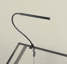 Additional picture of Studio Designs Metal LED Bar Clamp Lamp with Flexible Neck for Drafting Tables in Black