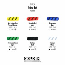 Additional picture of Golden OPEN Acrylic Set, 6-Color OPEN Intro Set