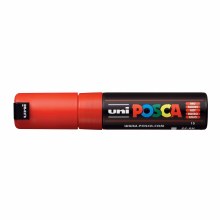 Additional picture of POSCA, PC-8K Broad Chisel, Red