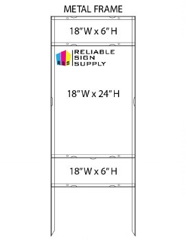 18"W x 24"H SLIDE-IN DOUBLE RIDER METAL YARD FRAME