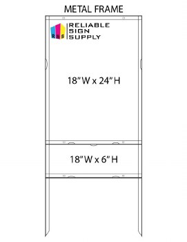 18"W x 24"H SLIDE-IN SINGLE RIDER METAL YARD FRAME