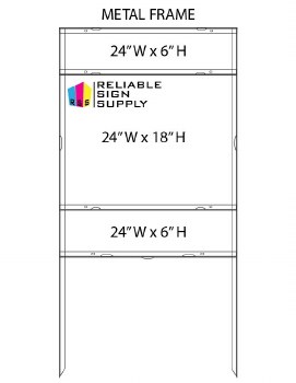 24"W x 18"H SLIDE-IN DOUBLE RIDER METAL YARD FRAME