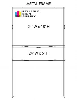 24"W x 18"H SLIDE-IN SINGLE RIDER METAL YARD FRAME