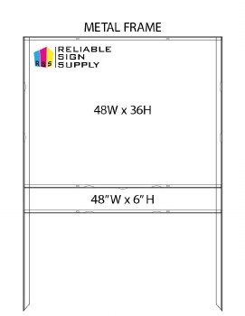 48" x 36" METAL FRAME WITH RIDER