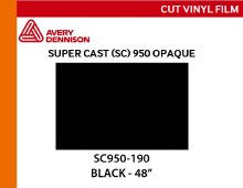 48" AVERY SC-950 CAST CUT VINYL 190 BLACK